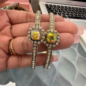 Heidi Daus Gold and Silver Crystal Bracelets bundle of two